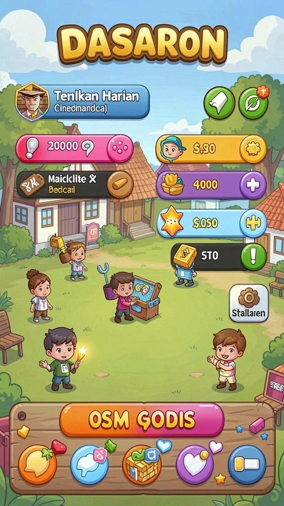 987up - Screenshot menampilkan salah satu level menantang dalam permainan.